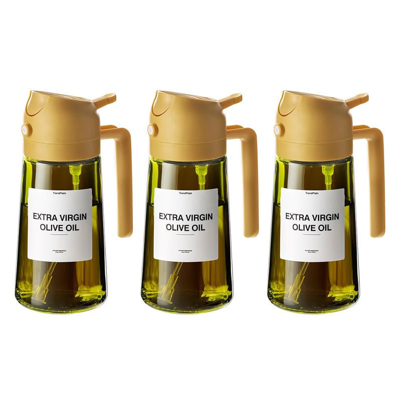 2-In-1 Glass Oil Sprayer And Dispenser For Kitchen Use