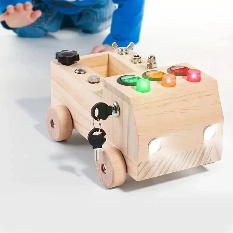 NurtureCore Busy Board, Interactive Learning Toy For Fine Motor And Cognitive Skills