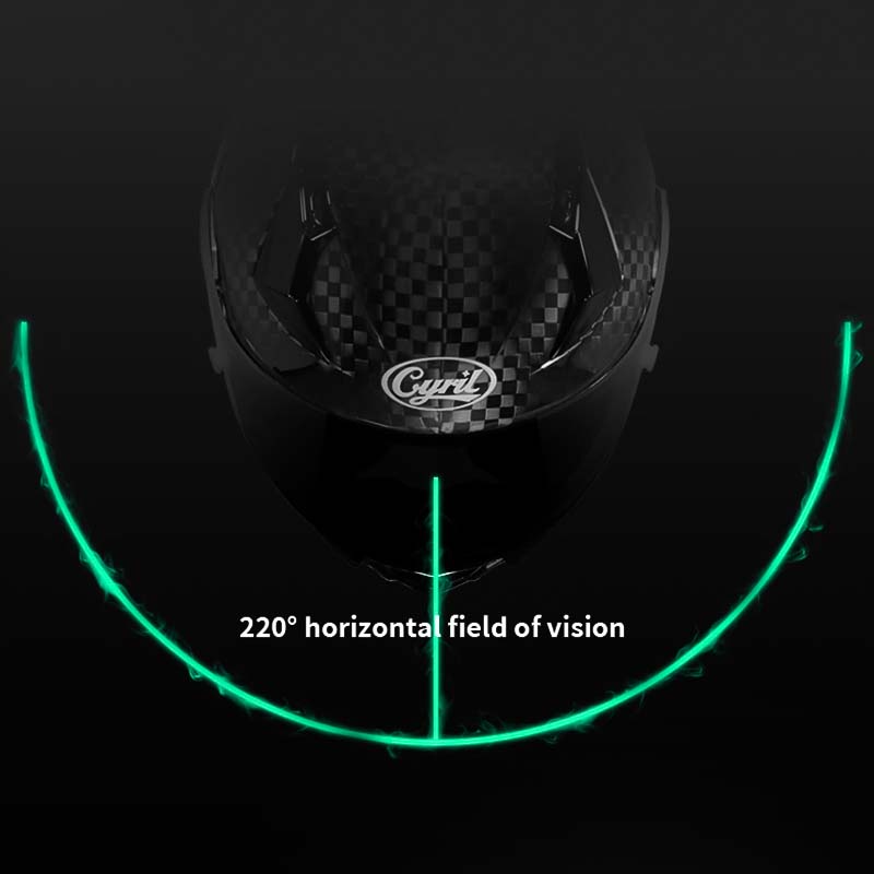 کلاه ایمنی تمام‌صورت فیبر کربن NovaRidge AH018 دارای تأییدیه DOT و ECE