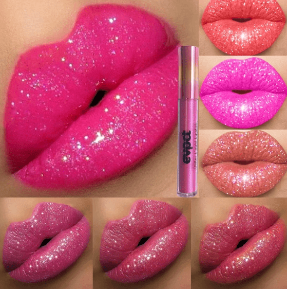 Aurora Lip Waterproof Glitter Lipstick for Radiant Long Lasting Shine