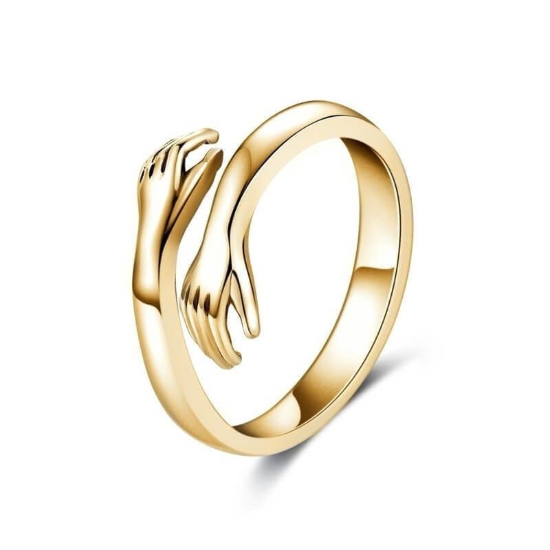 NovaForge Hug Ring Stainless Steel In Gold Or Silver Finish