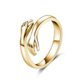 NovaForge Hug Ring Stainless Steel In Gold Or Silver Finish