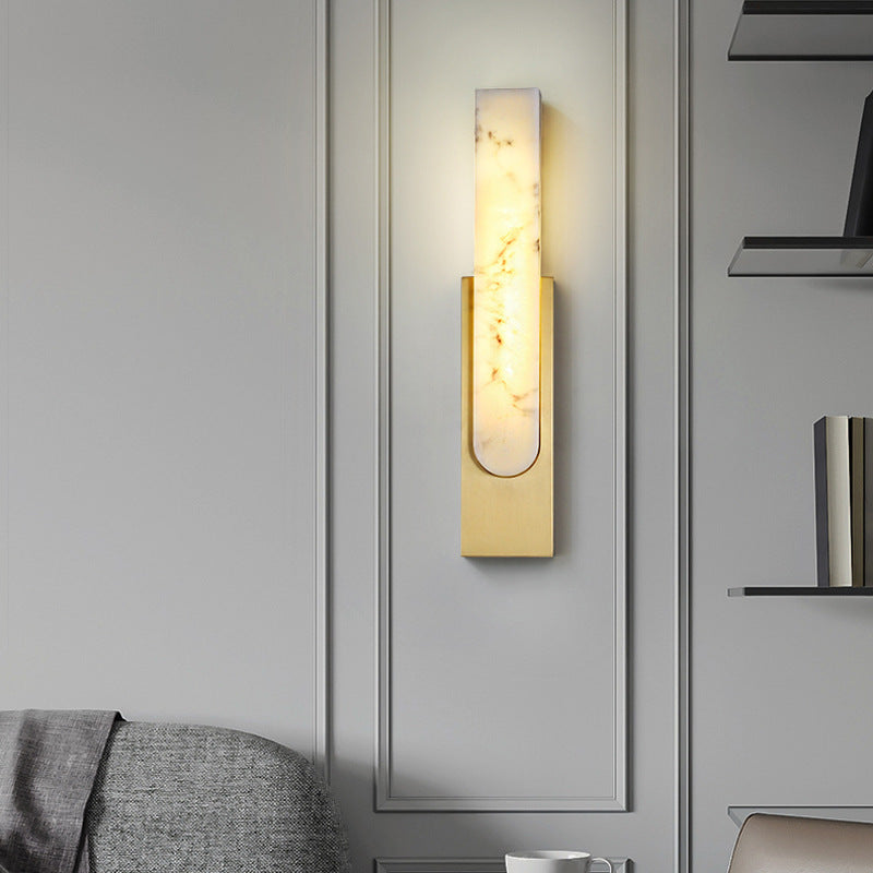 Lampa ścienna LED Quellara Marble z ciepłym, ambientowym światłem
