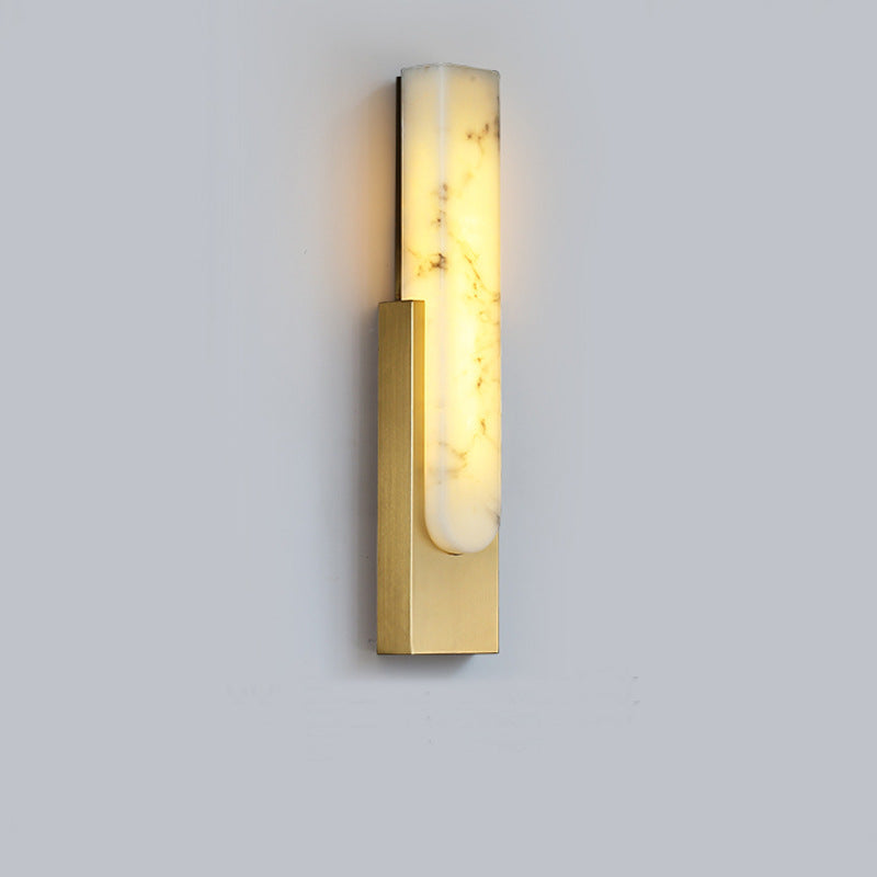 Lampa ścienna LED Quellara Marble z ciepłym, ambientowym światłem