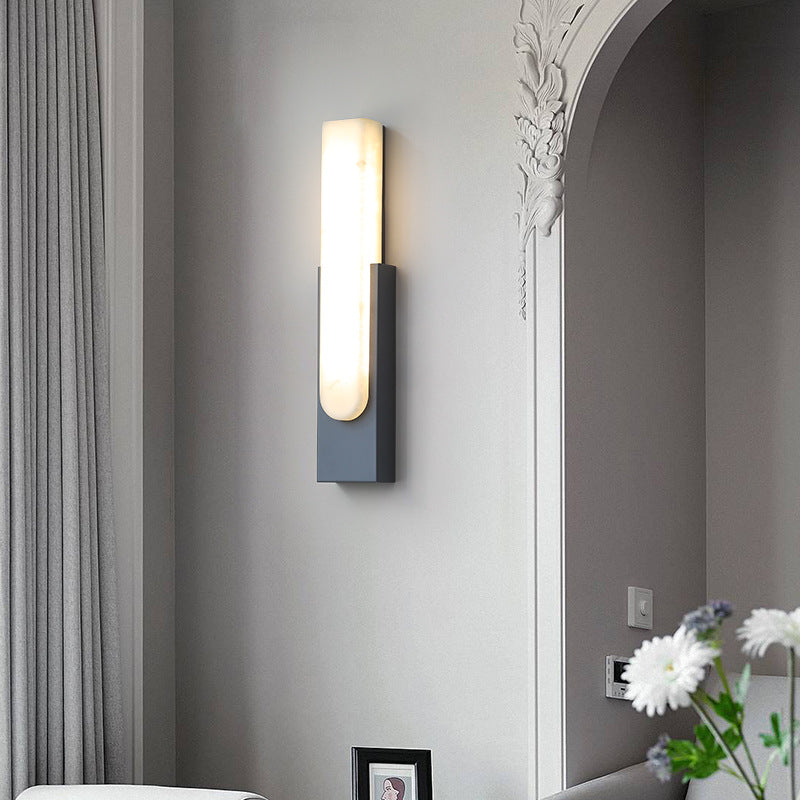 Lampa ścienna LED Quellara Marble z ciepłym, ambientowym światłem