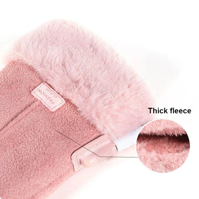 Women's Rechargeable Wool Lined Heated Gloves With Touchscreen