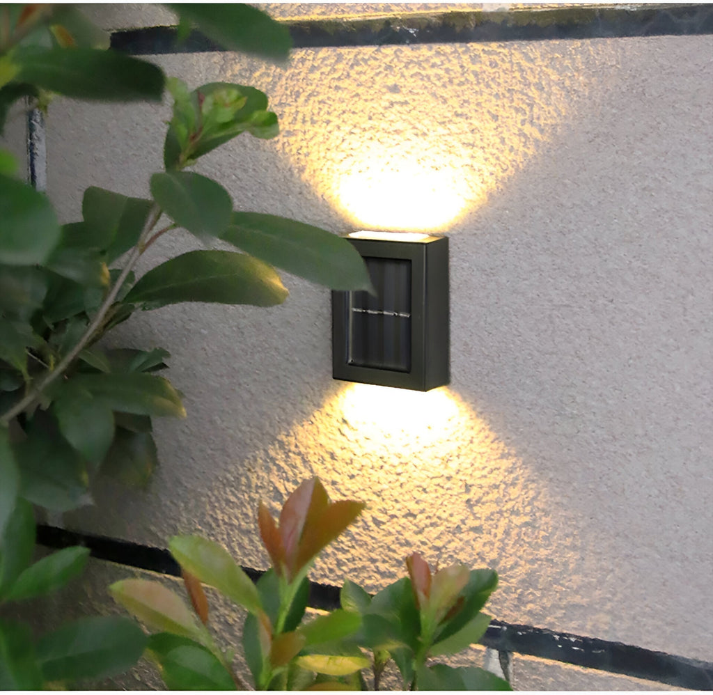 AstraLume Solar Outdoor LED Wall Light IP65 Waterproof Black