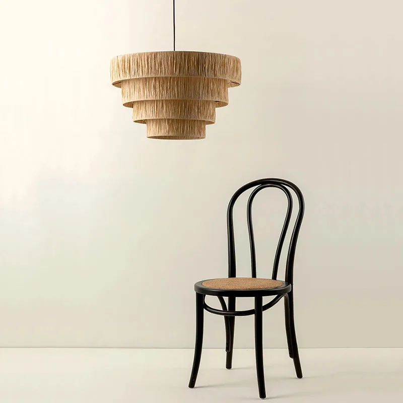 Caelara Rattan Ceiling Light Handwoven For Boho Style Homes