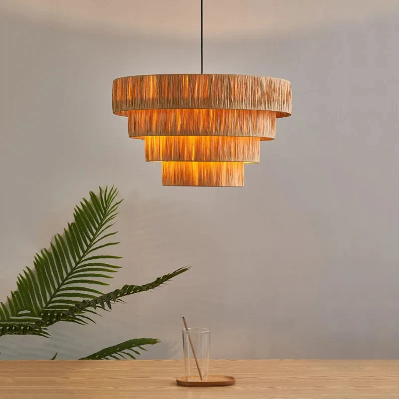 Caelara Rattan Ceiling Light Handwoven For Boho Style Homes