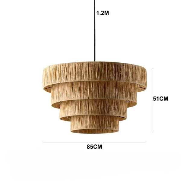 Caelara Rattan Ceiling Light Handwoven For Boho Style Homes
