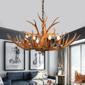 SylvanGlow | Rustic Antler Chandelier in Resin Finish