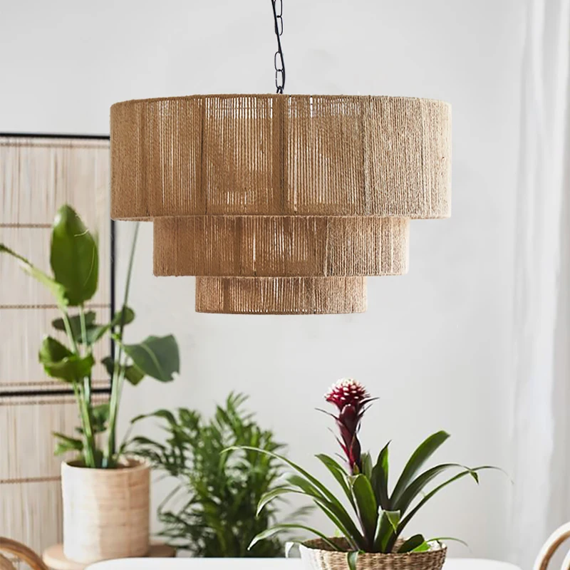 Caelara Rattan Ceiling Light Handwoven For Boho Style Homes