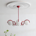 Crimson Curve Glass Globe Pendant Light LumaNova Luxe