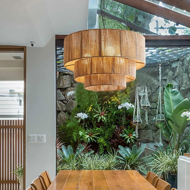 Caelara Rattan Ceiling Light Handwoven For Boho Style Homes
