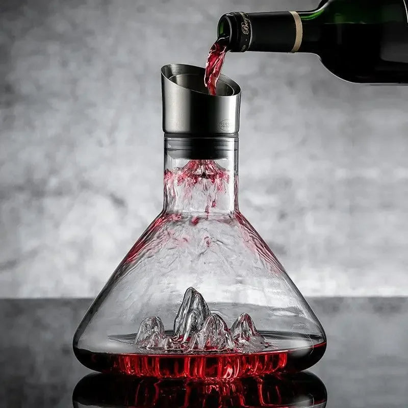 AromaFlow 1500ml Weindekanter mit Belüfter für verbessertes Aroma