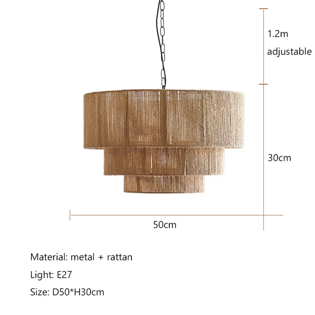 Caelara Rattan Ceiling Light Handwoven For Boho Style Homes