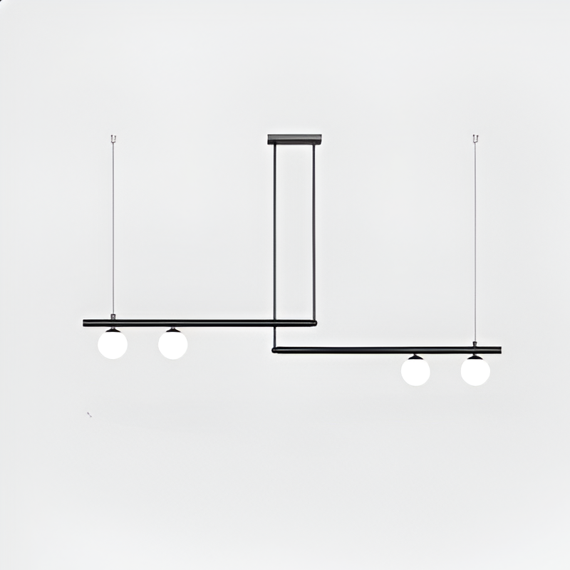 Velora Nordic Glass Linear Pendant Light for Dining