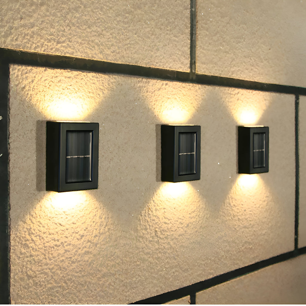 AstraLume Solar Outdoor LED Wall Light IP65 Waterproof Black