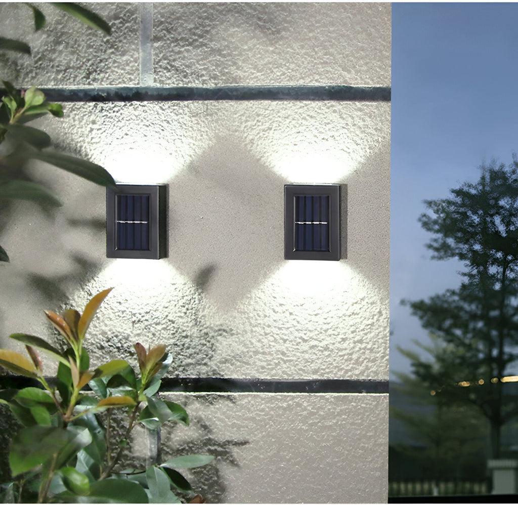 AstraLume Solar Outdoor LED Wall Light IP65 Waterproof Black