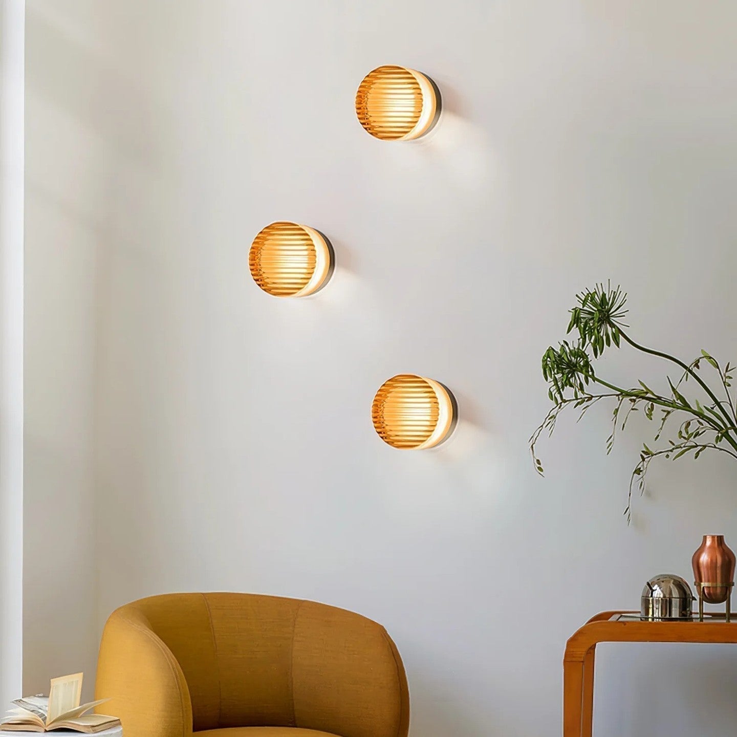 Lampada da parete LED rotonda moderna con diffusore in vetro satinato per uso interno ed esterno