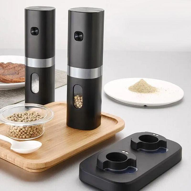 Aureliro elektrisk salt- og peberkværn i slankt moderne design