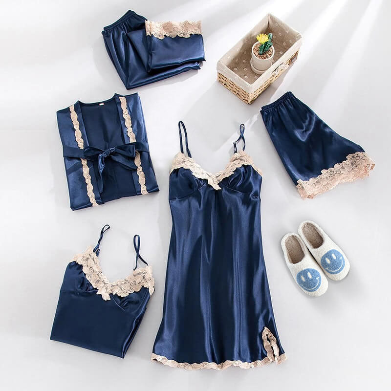 Women's Satin Pajama Set for Breathable Sleepwear Comfort