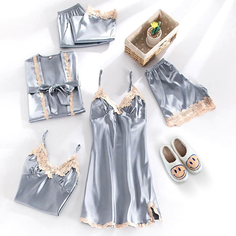 Women's Satin Pajama Set for Breathable Sleepwear Comfort
