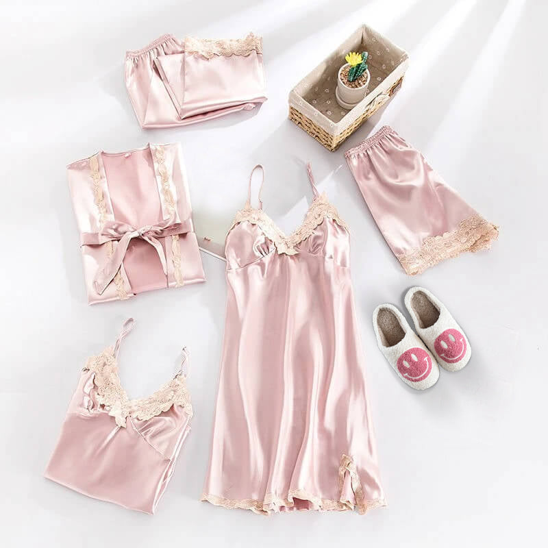 Women's Satin Pajama Set for Breathable Sleepwear Comfort