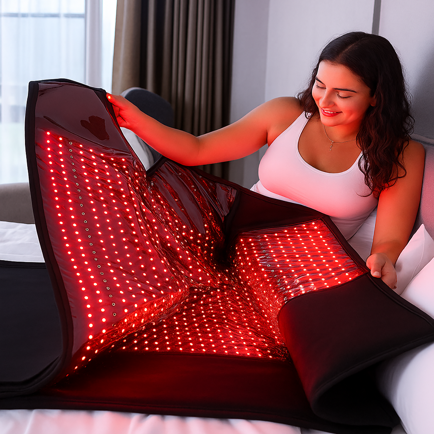 Total Body Red Light Therapy Mat With 2320 LEDs 660nm and 850nm