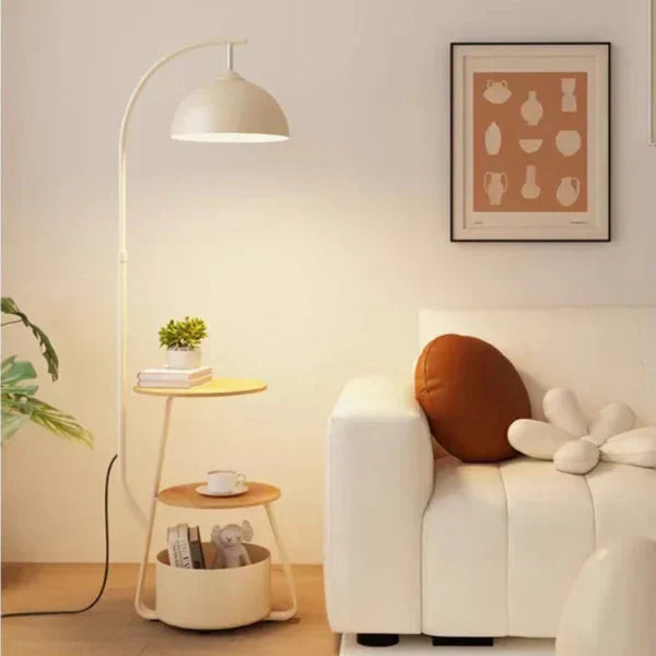 Nordic Glow Floor Lamp With Built In Storage For Living Rooms