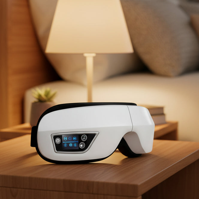 AuraLume 6D Eye Massager With Heat, Vibration And Bluetooth For Screen Weary Eyes