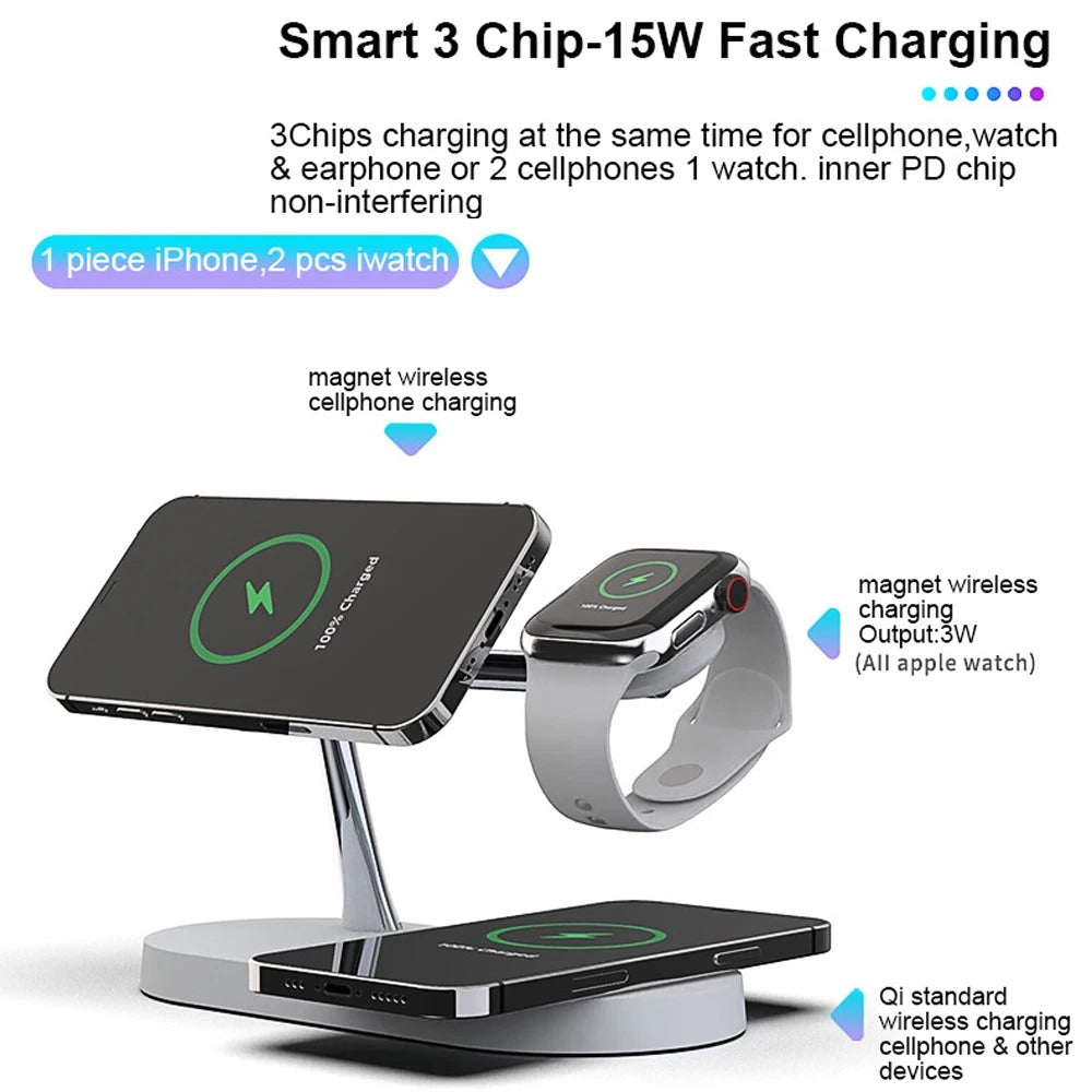 NovaHalo 5 w 1 magnetyczna stacja ładująca z lampką nocną do MagSafe