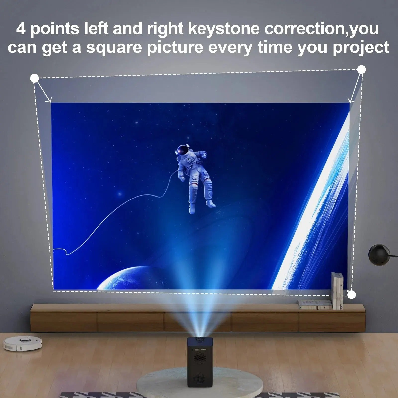 Přenosný 4K WiFi projektor s Androidem pro cestování a zábavu na cestách