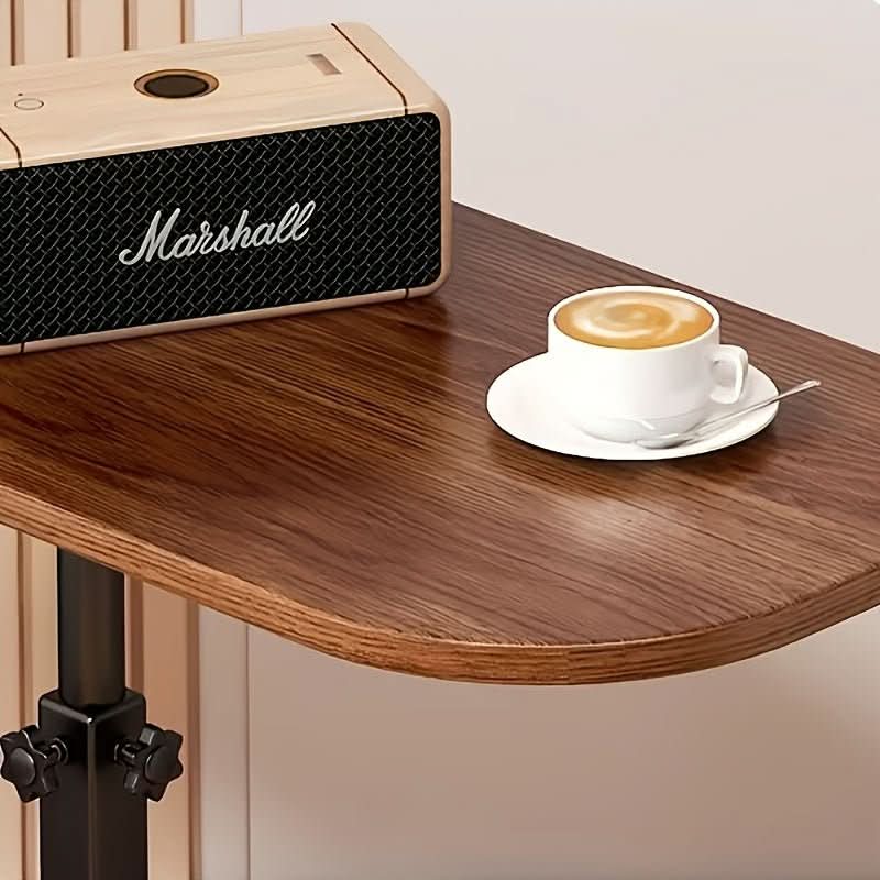 AeroLift Adjustable Sofa and Bed Side Table With Wooden Top