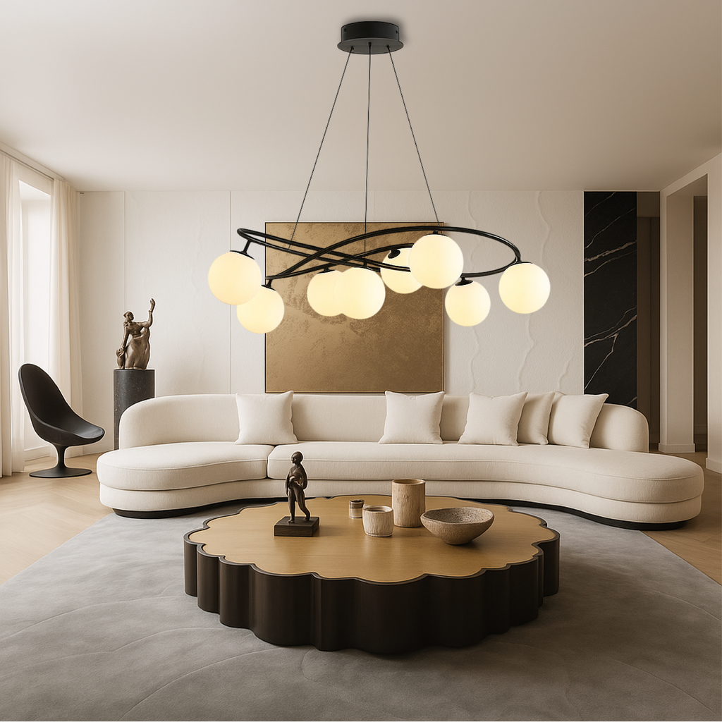 Lampada a sospensione NovaLume Nordic Retro finitura nero opaco