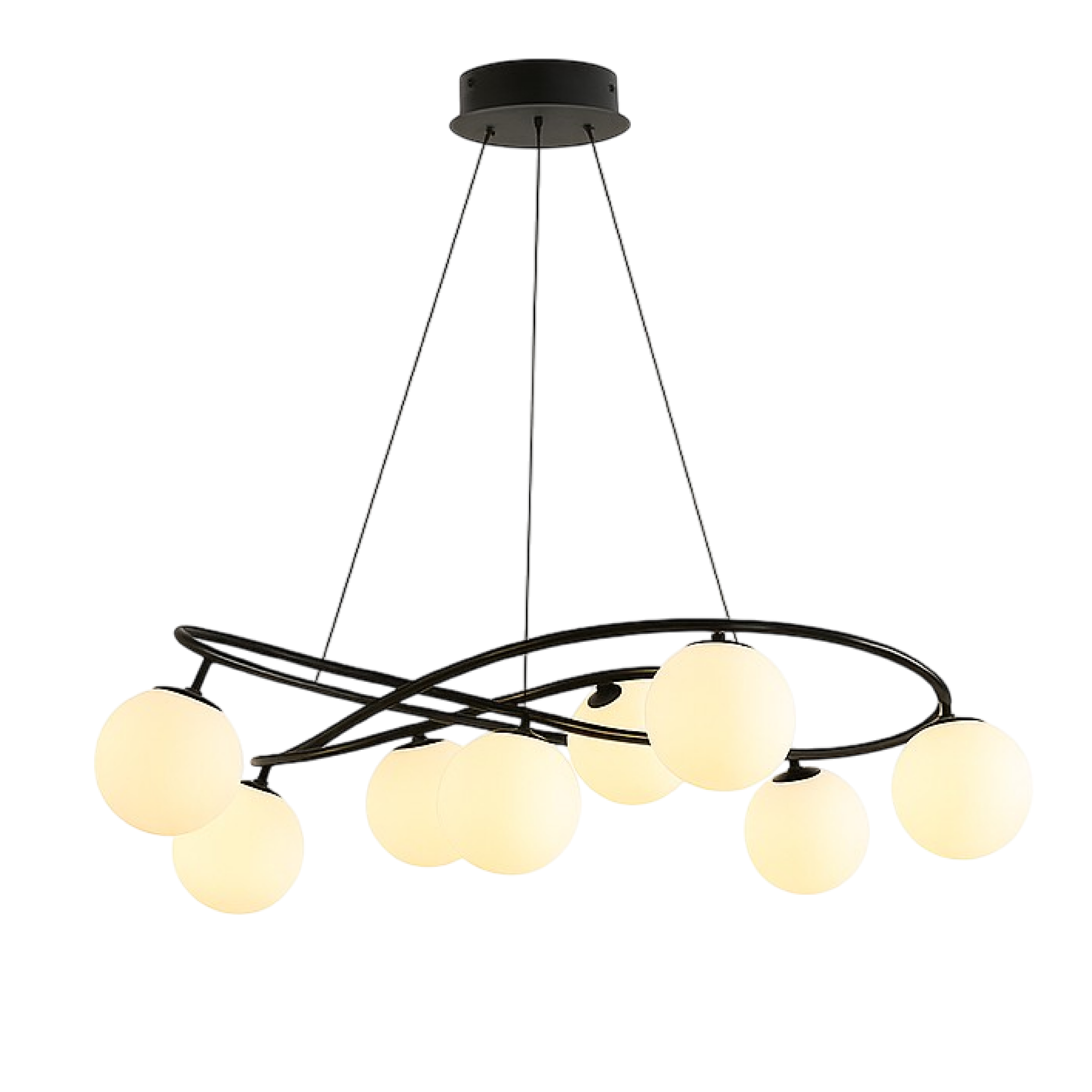 Lampada a sospensione NovaLume Nordic Retro finitura nero opaco