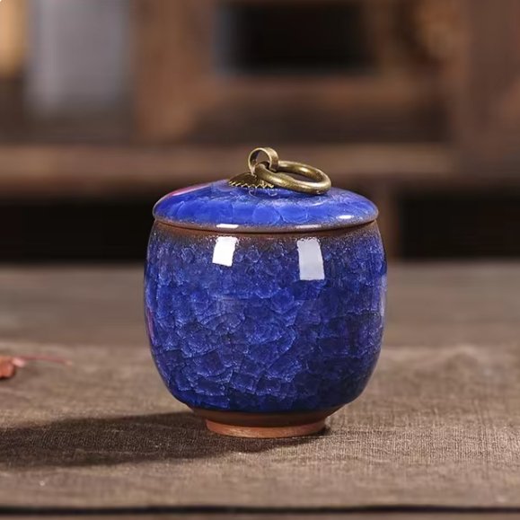Meadowlark Ceramic Pet Urn Handcrafted Memorial For Pets