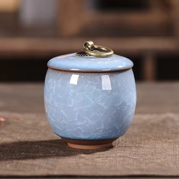 Meadowlark Ceramic Pet Urn Handcrafted Memorial For Pets