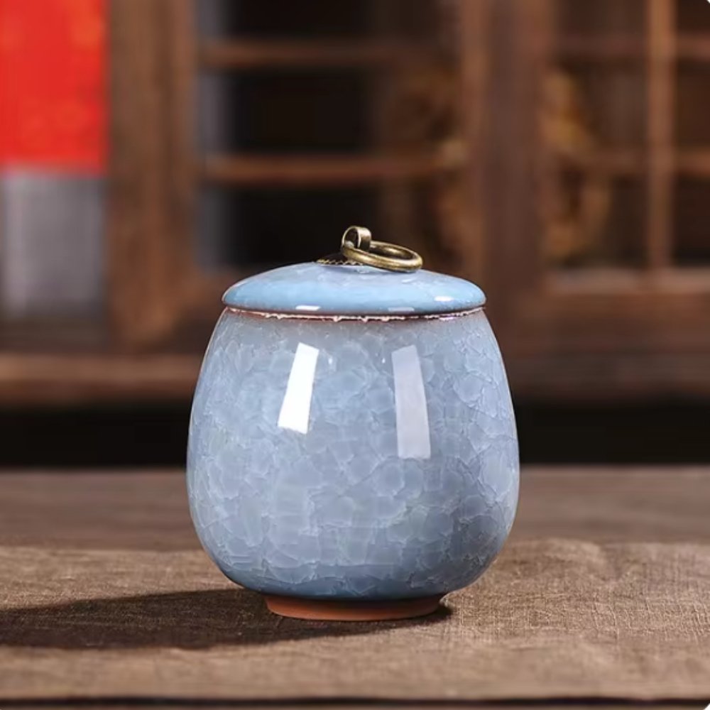 Meadowlark Ceramic Pet Urn Handcrafted Memorial For Pets