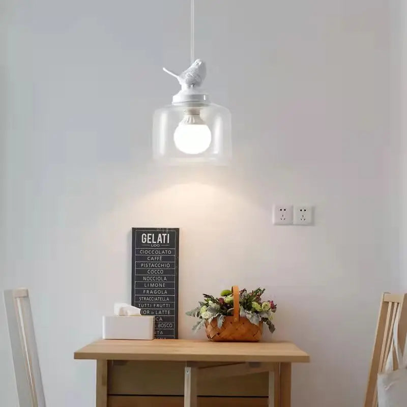 Naterra Hanging Lamp With Bird Motif And Natural Warm Glow For Cozy Rooms