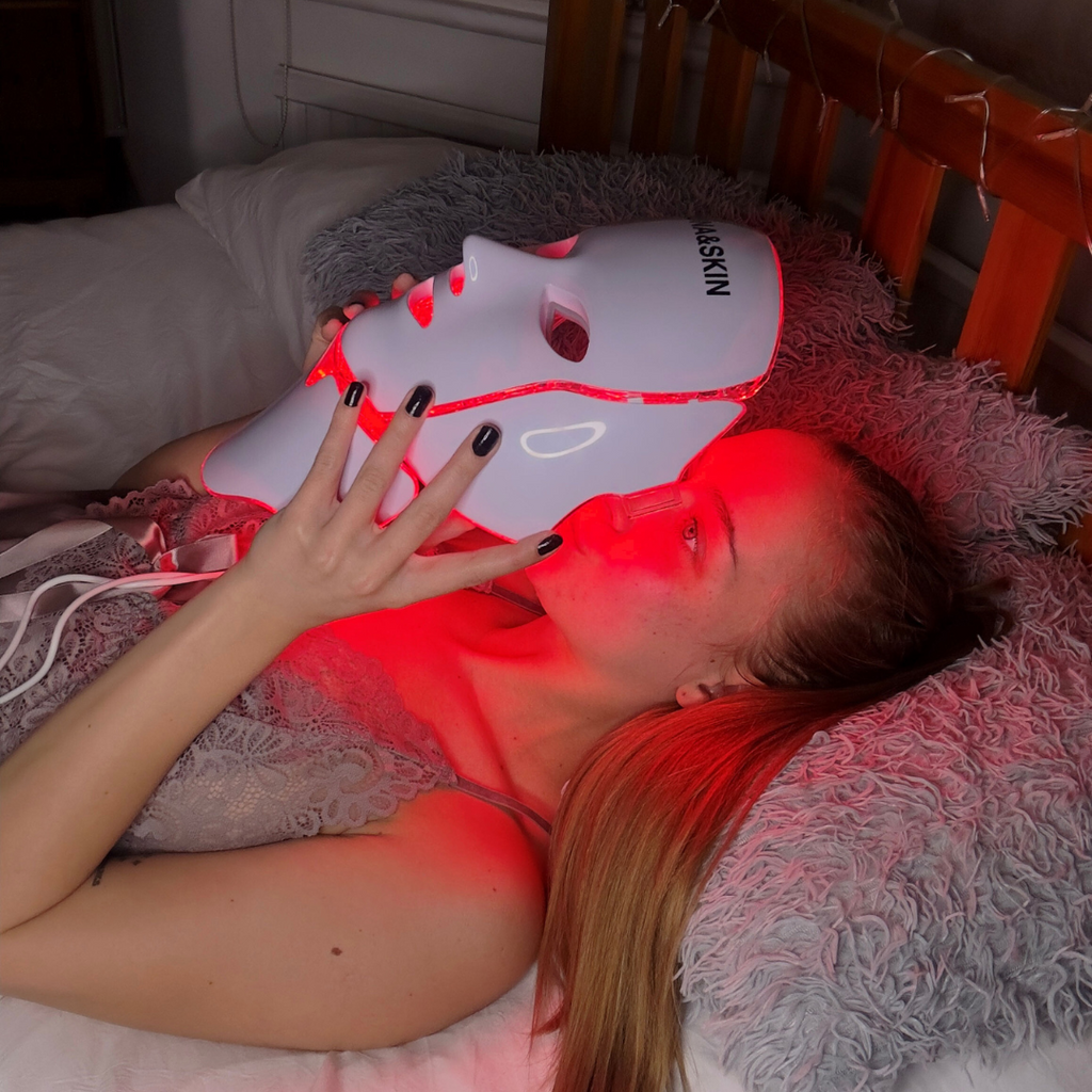 NovaGlow RegenMask - Hudfornyende LED ansigts- og nakkemaske