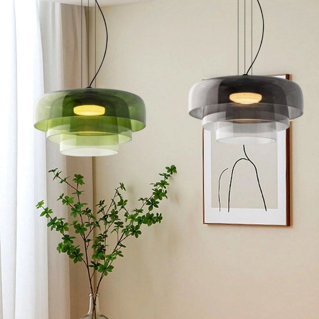 Skleněné stropní svítidlo s gotickým kouzlem a moderním zapuštěným designem