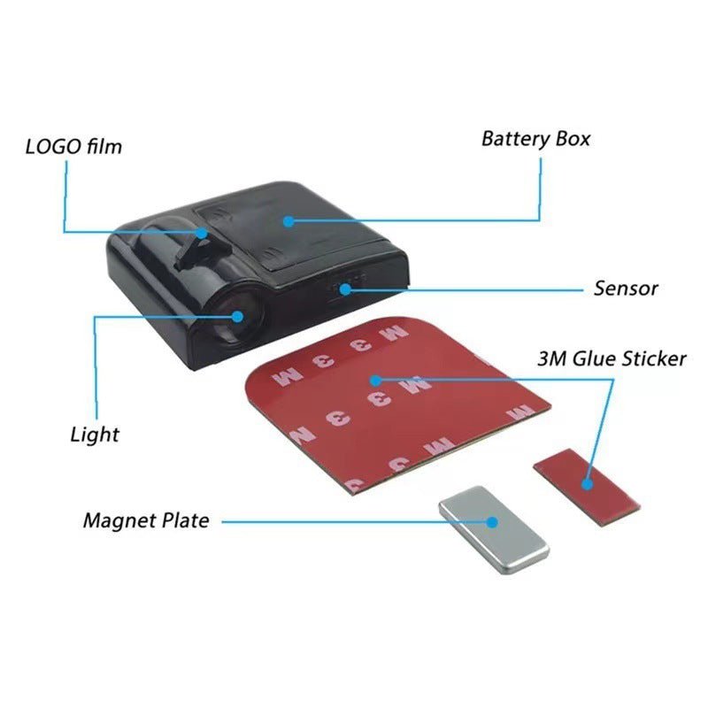 LumaDoor Wireless LED Car Door Projector Light With Custom Logo Display