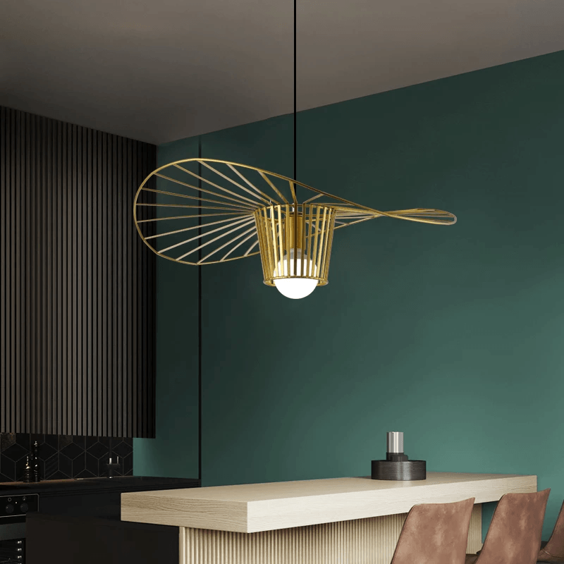 Minimalist Straw Hat Pendant Light For Modern Interiors