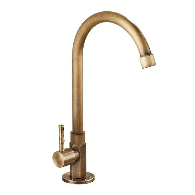 Lyra Tap - 300 mm vysoký výtok v elegantní starožitné mosazi