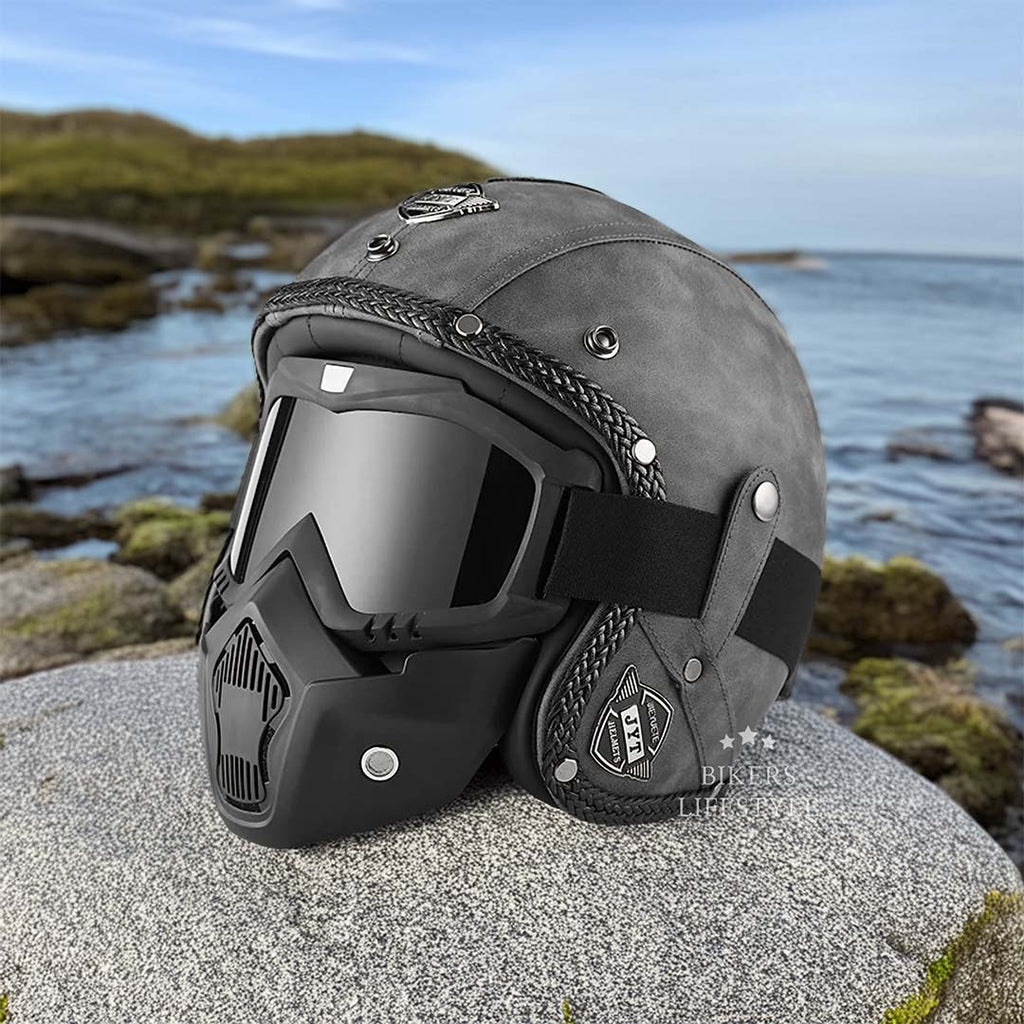 Casco Moto Astra Heritage Open Face Certificato DOT ed ECE