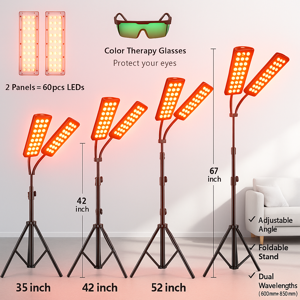 Flexible Red Light Therapy Lamp for Home and Personal Use