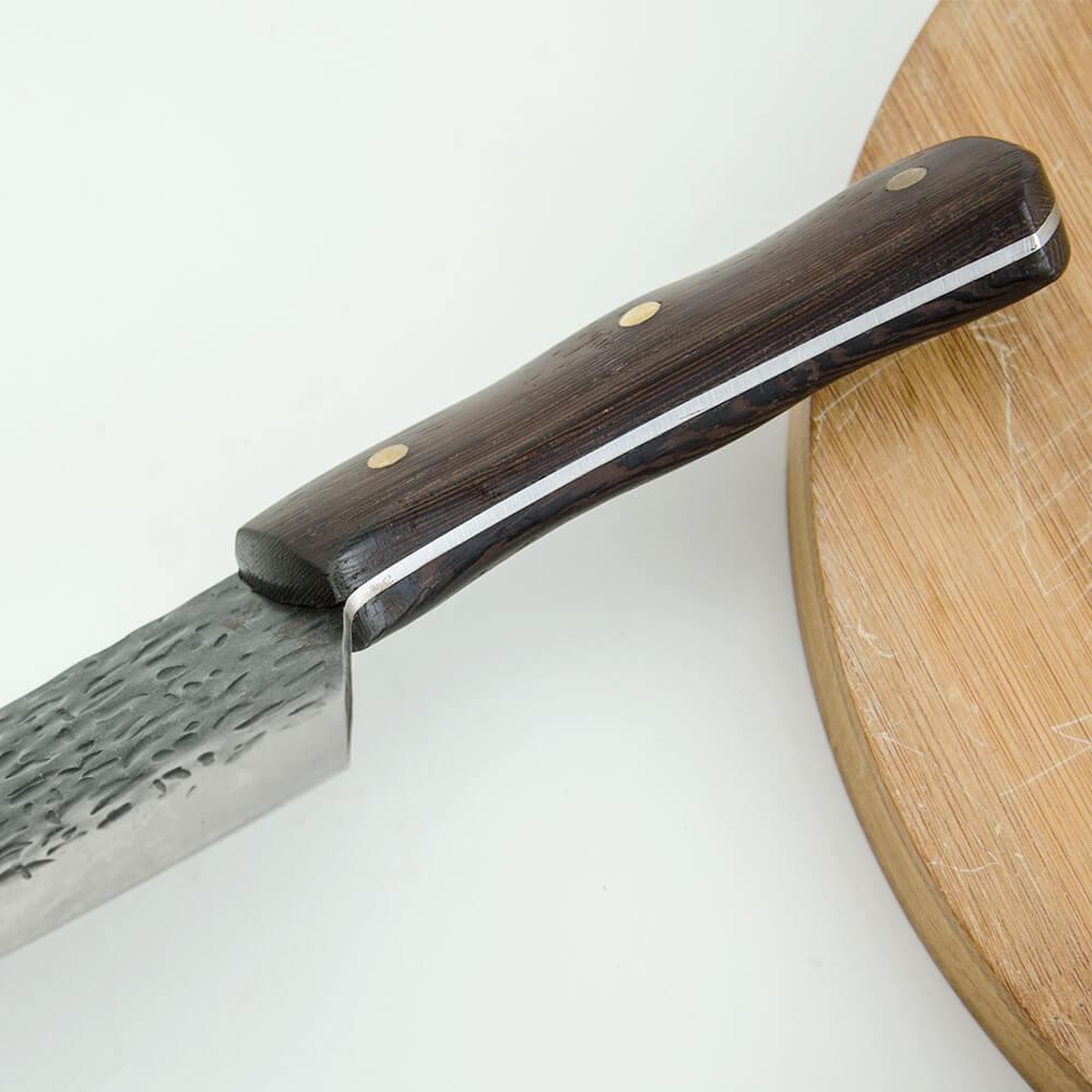 Hand-Forged Cleaver With Clad Steel Blade For Kitchen Use