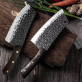 Hand-Forged Cleaver With Clad Steel Blade For Kitchen Use