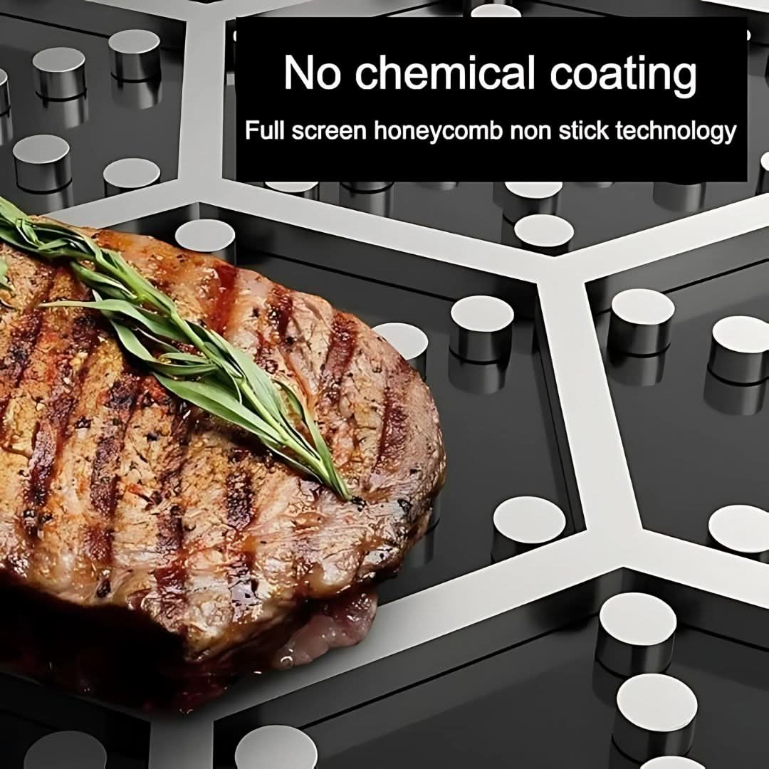 StellarForge Stainless Steel Nonstick Pan With Hexa Surface